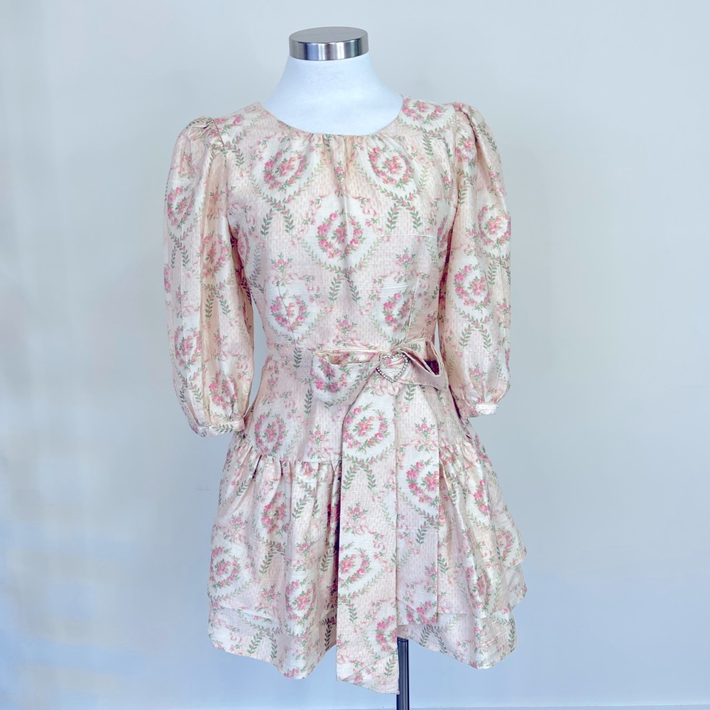Loveshackfancy Perla Dress rose hemp sz 4